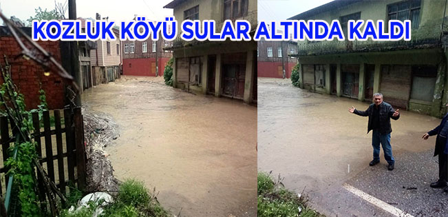 Aşırı yağışlar ve biriken su nedeniyle Kozluk köy yolu kapandı