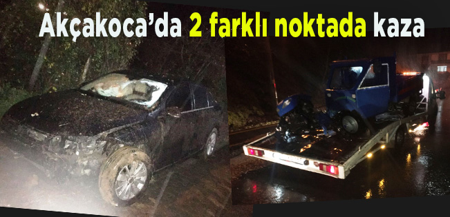 Aşırı yağışlar nedeniyle Akçakoca’da trafik kazaları yaşandı
