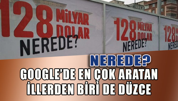 En çok da Düzceliler merak ediyor: 128 Milyar dolar nerede?