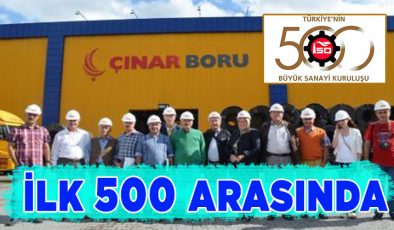 Çınar Boru ilk 500 firma arasında yer aldı