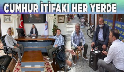 Ak Parti ve MHP ilçe başkanları ortak ziyaretlere başladı