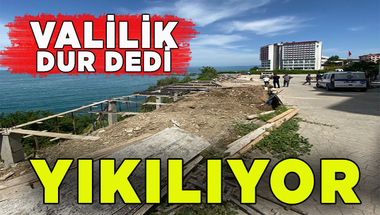 Kordondaki kaçak yapıya Valilik’ten müdahale