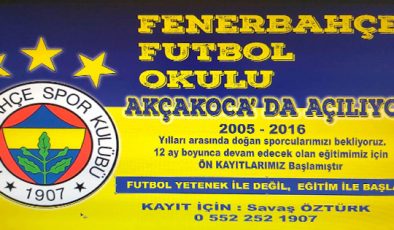 Akçakoca’da Fenerbahçe Futbol Okulu Açılıyor