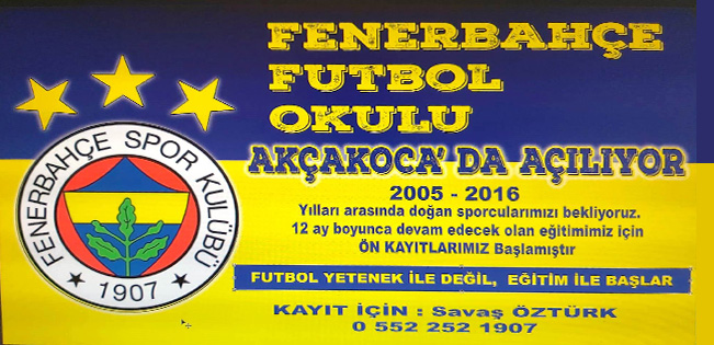 Akçakoca’da Fenerbahçe Futbol Okulu Açılıyor