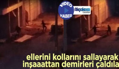 İnşaat Hırsızlarının Rahat Tavırları Vatandaşın Cep Telefonuyla Kayda Alındı