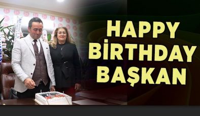 Başkan Yanmaz’a MHP ziyaretinde doğum günü sürprizi