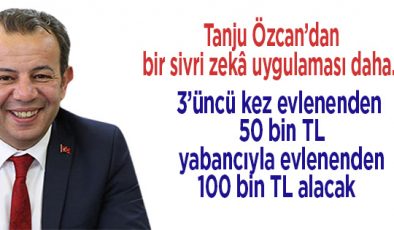 Bolu Belediye Başkanı Tanju Özcan yine şaşırtmadı