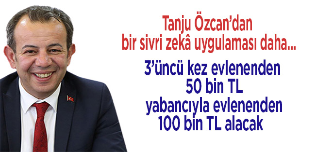 Bolu Belediye Başkanı Tanju Özcan yine şaşırtmadı