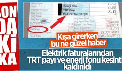 Elektrik faturalarında TRT payı ve enerji fonu kesintileri kalkıyor