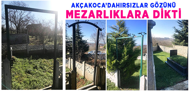 Osmaniye ve Yukarı Mahalle Mezarlıklarının Demir Kapılarını Çaldılar