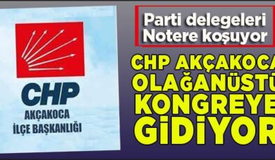 CHP’nin Akçakoca Delegeleri Olağanüstü Kongre İçin Notere Dilekçe Veriyor