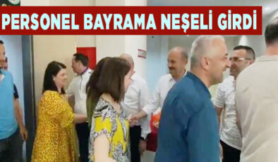 BAŞKAN YANMAZ VE YÖNETİMİ PERSONELLE BAYRAMLAŞTI