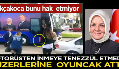 AYŞE KEŞİR OYUNCAK DAĞITMAK YERİNE ÇOCUKLARIN ÜZERLERİNE ATTI