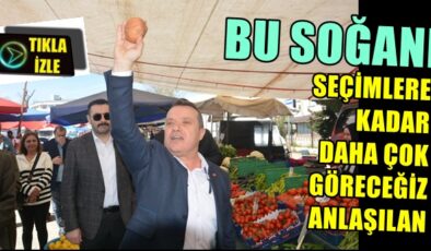 ABANOZ’DAN PAZAR YERİNDE SOĞANLI SEÇİM ÇALIŞMASI