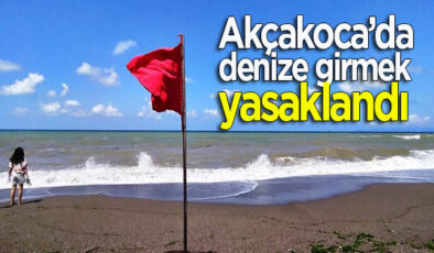 AKÇAKOCA’DA DENİZE GİRMEK YASAKLANDI