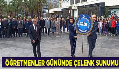 24 Kasım Öğretmenler Günü’nde Atatürk Anıtına Çelenk Konuldu