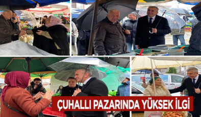 CHP DÜZCE MİLLETVEKİLİ ÖZCAN İLE BAŞKAN ADAYI ALBAYRAK ÇUHALLI ÇARŞISI ESNAFINI DİNLEDİ