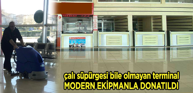 ÇALI SÜPÜRGESİ DAHİ YOKTU… AKÇAKOCA TERMİNALİNE MODERN TEMİZLİK EKİPMANI