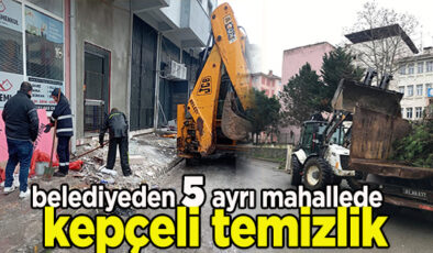 BELEDİYENİN KEPÇELİ TEMİZLİK TİMLERİNDEN YOĞUN HAFTA SONU MESAİSİ