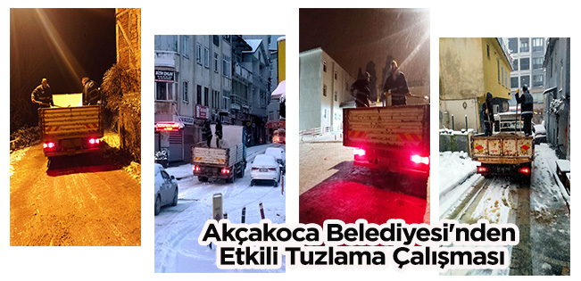 Akçakoca Belediyesi’nden Etkili Tuzlama Çalışması