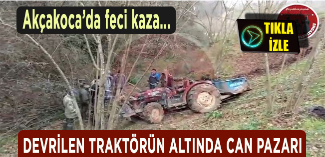 GÜBRE ATMAYA GİTTİĞİ TRAKTÖRÜN ALTINDA KALDI