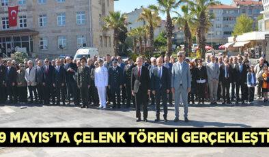 AKÇAKOCA’DA 19 MAYIS KUTLAMALARI ÇELENK SUNUMUYLA BAŞLADI