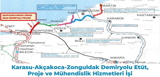 KARASU-AKÇAKOCA-ZONGULDAK DEMİRYOLU PROJESİ HAYATA GEÇİYOR: AKÇAKOCA LOJİSTİK ÜS OLMA YOLUNDA!