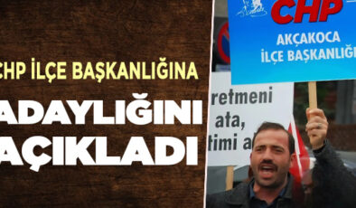ÖMERÜL FARUK ÇAKIR, CHP AKÇAKOCA İLÇE BAŞKANLIĞINA ADAYLIĞINI AÇIKLADI