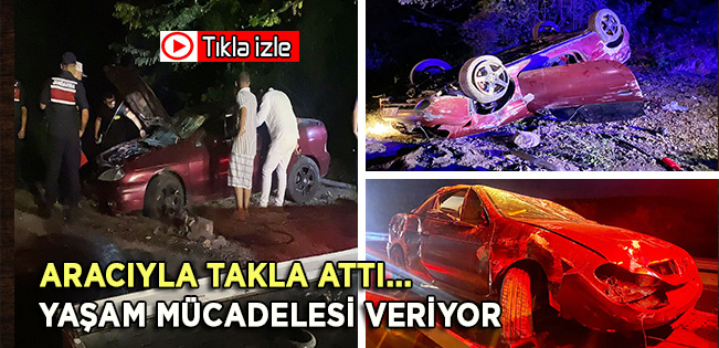 AKÇAKOCA’DA KORKUTAN KAZA… SÜRÜCÜNÜN HAYATİ TEHLİKESİ DEVAM EDİYOR
