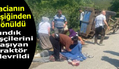 MEYDANA GELEN KAZADA 8 FINDIK İŞÇİSİ YARALANDI
