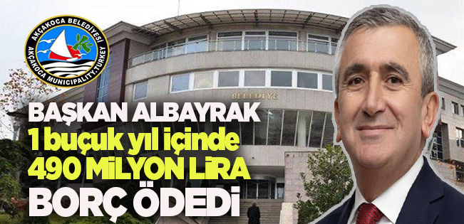 BAŞKAN ALBAYRAK’IN BAŞARISI : 670 MİLYONLUK BORCU 180 MİLYONA DÜŞÜRDÜ