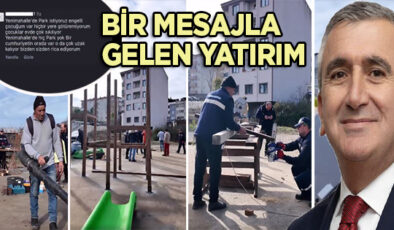 BİR ANNE MESAJ ATTI, YENİ MAHALLE’DE PARK ÇALIŞMASI BAŞLADI