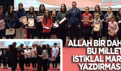 AKÇAKOCA’DA GÖRKEMLİ İSTİKLAL MARŞI VE ÇANAKKALE ŞEHİTLERİ ANMA ETKİNLİĞİ