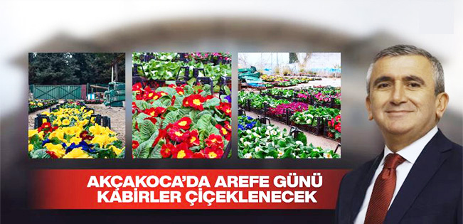 AKÇAKOCA BELEDİYESİ, MEZARLIKLARDA VATANDAŞLARA ÜCRETSİZ ÇİÇEK DAĞITACAK