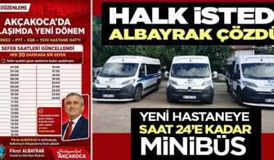 BAŞKAN ALBAYRAK’TAN VATANDAŞ ODAKLI HİZMET: HASTANE SEFER SAATLERİ HALKIN TALEBİYLE YENİDEN DÜZENLENDİ