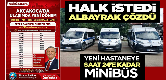 BAŞKAN ALBAYRAK’TAN VATANDAŞ ODAKLI HİZMET: HASTANE SEFER SAATLERİ HALKIN TALEBİYLE YENİDEN DÜZENLENDİ