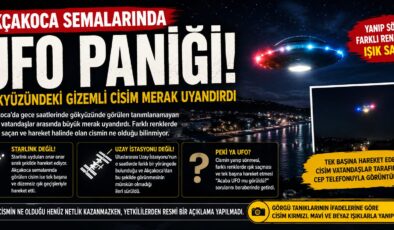 AKÇAKOCA SEMALARINDAKİ GİZEMLİ CİSİM MERAK UYANDIRDI