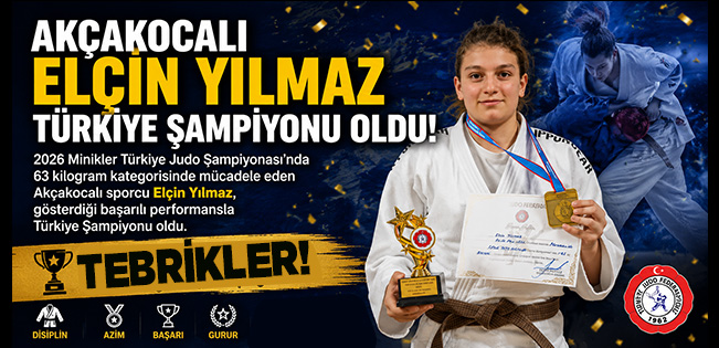 Akçakocalı Elçin Yılmaz Türkiye Şampiyonu Oldu