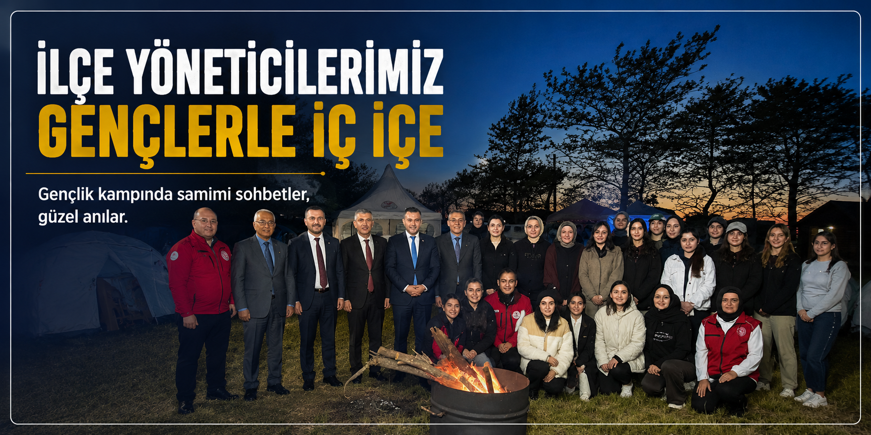KAYMAKAM UZAN VE BAŞKAN ALBAYRAK’TAN GENÇLİK KAMPINA ZİYARET