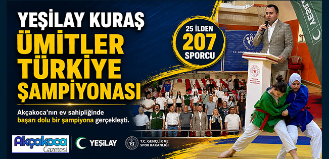 YEŞİLAY KURAŞ ÜMİTLER TÜRKİYE ŞAMPİYONASI, AKÇAKOCA’NIN EV SAHİPLİĞİNDE GERÇEKLEŞTİRİLDİ.