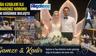 AKÇAKOCA’DA DOĞU EZGİLERİ İLE KARADENİZ HORONU AYNI DÜĞÜNDE BULUŞTU