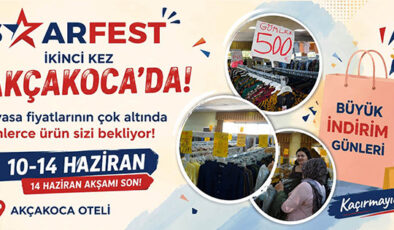 STARFEST İKİNCİ KEZ AKÇAKOCA’DA: İNDİRİM STANTLARINA YOĞUN İLGİ