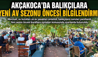 AKÇAKOCA’DA BALIKÇILARA YENİ AV SEZONU ÖNCESİ BİLGİLENDİRME YAPILDI